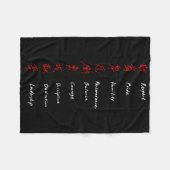 松濤館空手ルール フリースブランケット (正面(横))