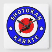 松濤館空手 スクエア壁時計 (正面)