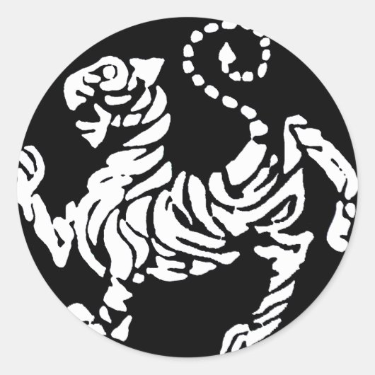 松等館タイガー黒白 ラウンドシール (正面)
