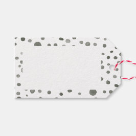 松紙吹雪水色ドットギフトラベル ギフトタグ
