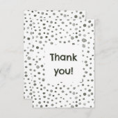 松紙吹雪水色ドットサンキューカード サンキューカード (正面/裏面)