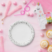 松紙吹雪水色ドット紙プレート ペーパープレート (パーティー)