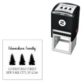 松素朴の木のタイポグラフィ家族の自己インク セルフインキングスタンプ (インサイチュ)