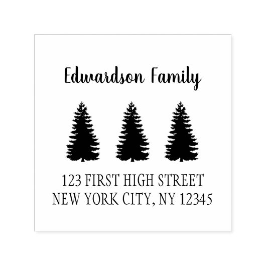 松素朴の木のタイポグラフィ家族の自己インク セルフインキングスタンプ (デザイン)