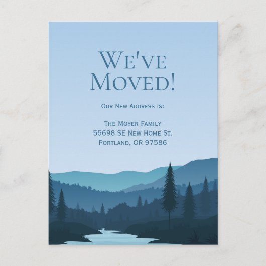 松素朴の木の山林 ポストカード (正面)