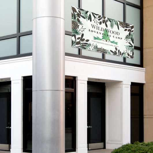 松素朴の球根と枝 横断幕 (ビルの外側)