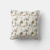 松素朴の鹿の模様 クッション (正面)
