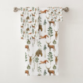 松素朴の鹿の模様 バスタオルセット (インサイチュ)