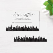 松素朴木の赤ちゃんシャワーおむつラッフルカード (デスク)