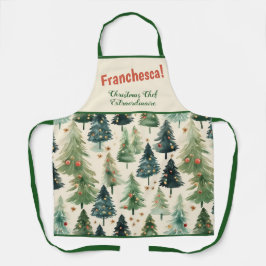 松素朴木クリスマスエプロン エプロン