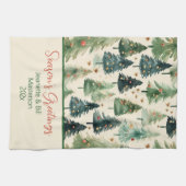 松素朴木クリスマスキッチンタオル キッチンタオル (横)