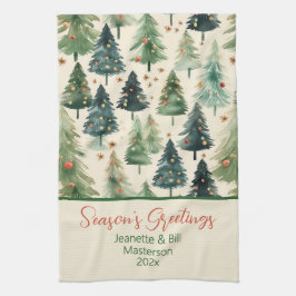 松素朴木クリスマスキッチンタオル キッチンタオル