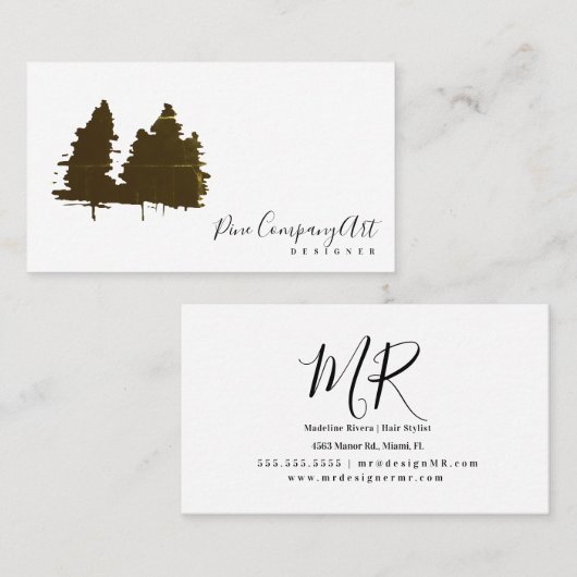 松素朴木デザイナー 名刺 (正面/裏面)