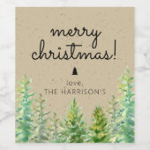 松素朴木メリークリスマス ワインラベル (シングルラベル)