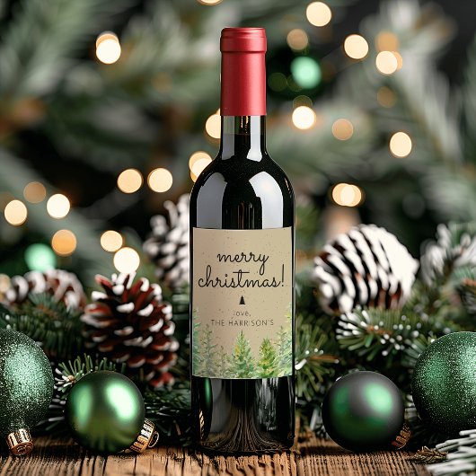 松素朴木メリークリスマス ワインラベル