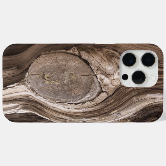 松素朴木結び目のテクスチャのクローズアップ写真 Case-Mate iPhoneケース (裏面 (横))