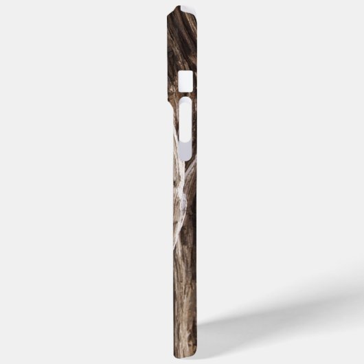 松素朴木結び目のテクスチャのクローズアップ写真 Case-Mate iPhoneケース (裏面 / 左)