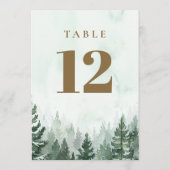 松素朴林のテーブル番号 招待状 (裏面)