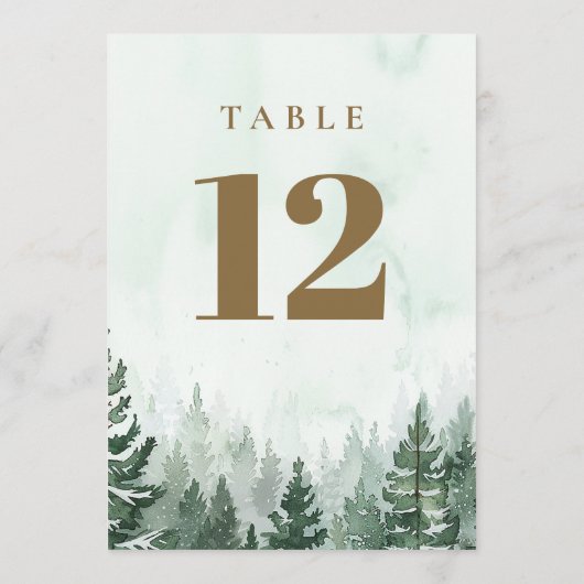 松素朴林のテーブル番号 招待状 (裏面)