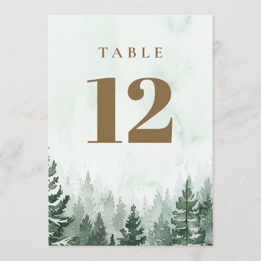 松素朴林のテーブル番号 招待状 (正面)