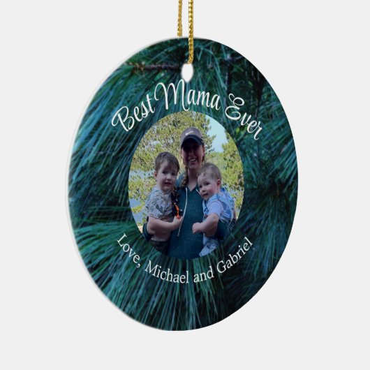 松素朴林の緑常緑樹 セラミックオーナメント (右)