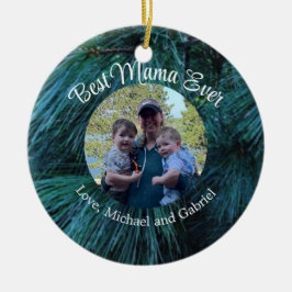 松素朴林の緑常緑樹 セラミックオーナメント