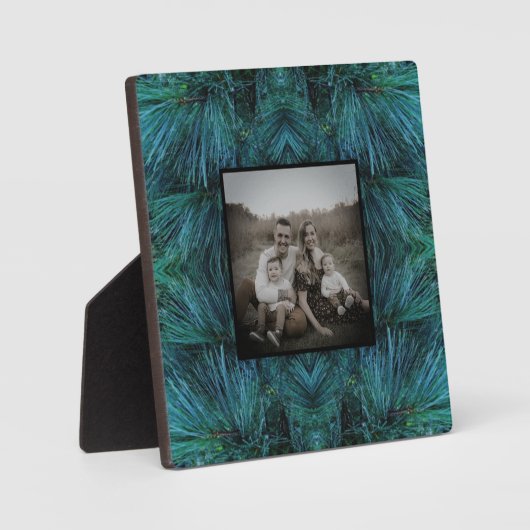 松素朴林の緑常緑樹 フォトプラーク (正面)