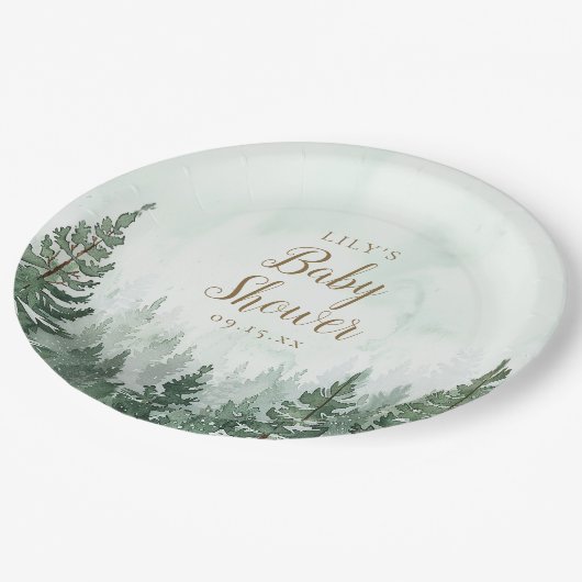 松素朴林の赤ちゃんシャワー ペーパープレート (アングル)