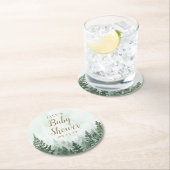 松素朴林の赤ちゃんシャワー ラウンドペーパーコースター (インサイチュ)