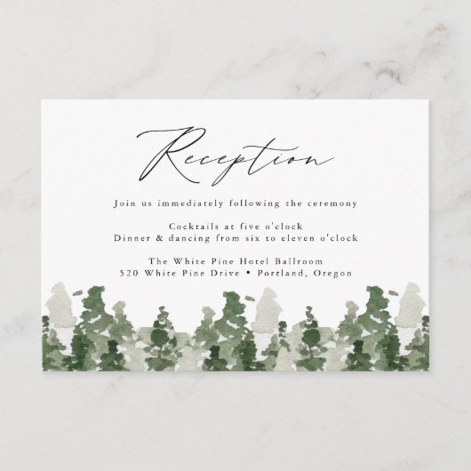 松素朴林ウエディングレセプションエンクロージャ エンクロージャーカード (正面)