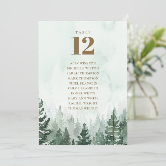 松素朴林テーブル番号座席表 招待状 (スタンド正面)