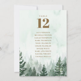 松素朴林テーブル番号座席表 招待状