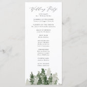 松素朴林結婚式計画 プログラム (裏面)