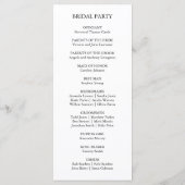 松素朴樹林式 プログラム (裏面)