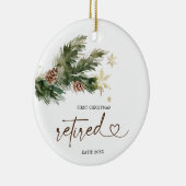 松素朴葉初めてのクリスマス退職金 セラミックオーナメント (右)