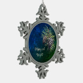 松素朴錐 スノーフレークピューターオーナメント (左)