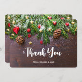 松素朴雪のクリスマステーブル サンキューカード (正面/裏面)