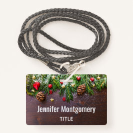 松素朴雪のクリスマステーブル バッジ