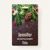 松素朴雪のクリスマステーブル バッジ (正面)