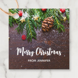 松素朴雪のクリスマステーブル フェイバータグ