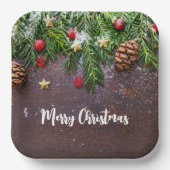 松素朴雪のクリスマステーブル ペーパープレート (正面)