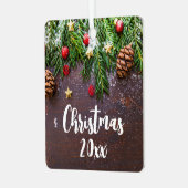 松素朴雪のクリスマステーブル メタルオーナメント (正面左)