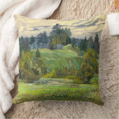 松絵画の水色 クッション (ブランケット)