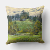 松絵画の水色 クッション (裏面)