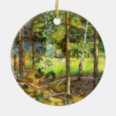 松絵画林の水色 セラミックオーナメント (裏面)