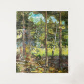 松絵画林の水色 タペストリー (正面)