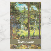 松絵画林の水色 ワインラベル (シングルラベル)