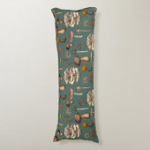 松緑の野生のキノコ ボディピロー (正面縦)