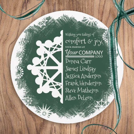 松緑、バーガンディーのビジネスホリデーカード シーズンカード