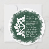 松緑、ワインレッドのビジネスホリデーカード シーズンカード (正面)